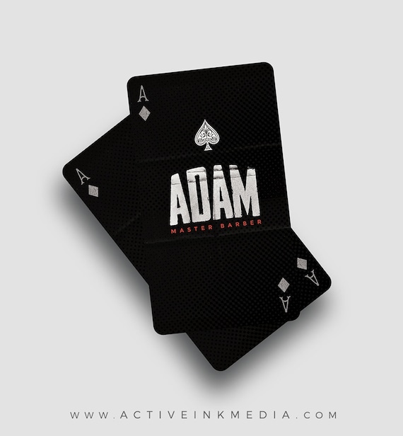 Barber Business Card Ace Card Barber Salon Stylist Etsy