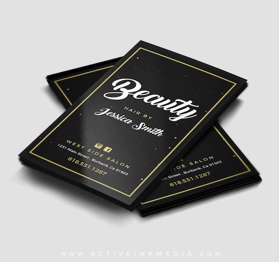 Hair Stylist Biglietti Da Visita Business Card Design Etsy