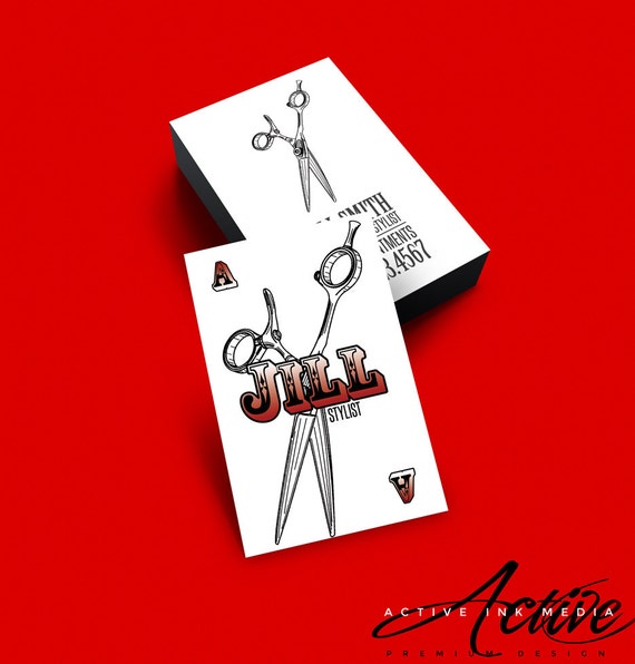 Hair Stylist Business Cards Business Card Design Stylist Etsy