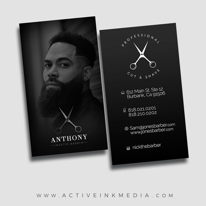 Personal Barber Business Card Stylist Hair Etsy