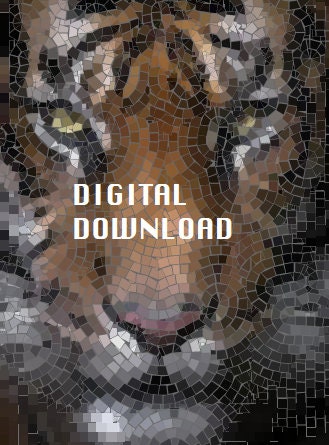 Tiger Mosaic Pattern Template PDF Download - Etsy