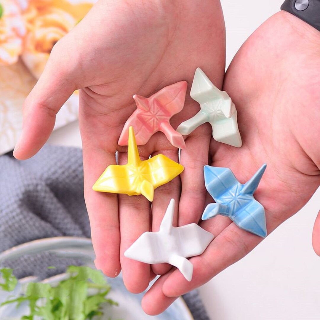 Ceramic Thousand Paper Crane Chopstick Holder Cartoon Chopstick Holder