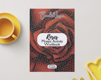 Roses mosaic activity workbook with pattern templates (PDF download)