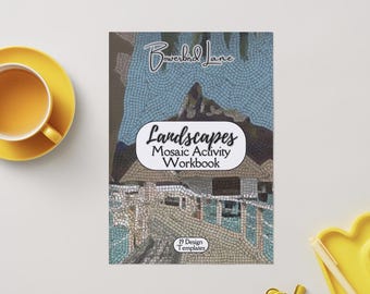 Landscape Printable Mosaic Activity Workbook with pattern templates (PDF download)