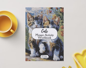 Cuaderno de actividades de mosaico de gatos (descarga en PDF)