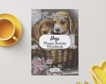 Cuaderno de actividades de mosaico de perros con plantillas de patrones (descarga en PDF)