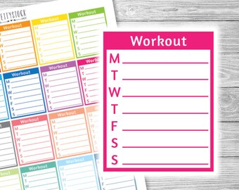 weekly work stickers work schedule full box work schedule etsy