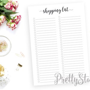 Simplify Your Shopping: Printable Shopping List Planner Insert - Instant Download