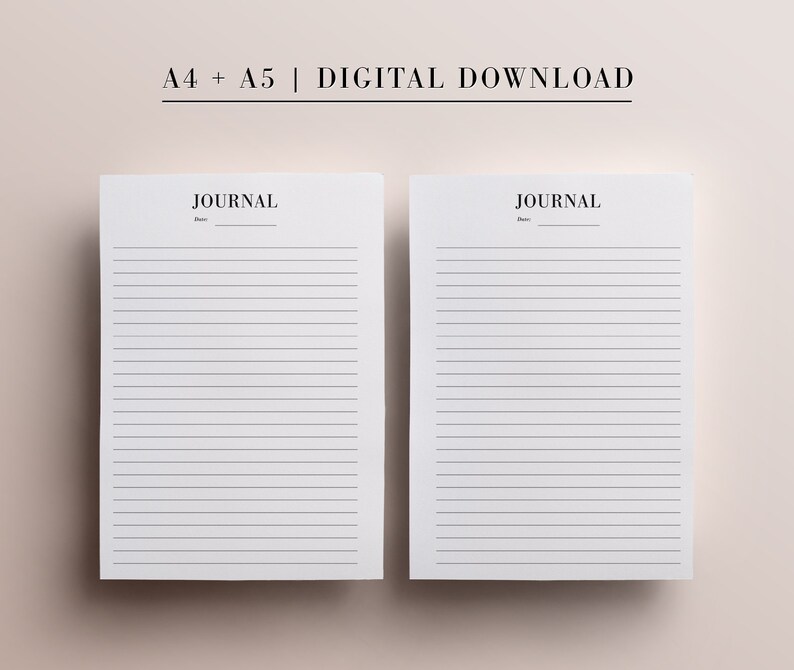 Printable Journal Insert A5 Inserts A4 Inserts Printable Etsy