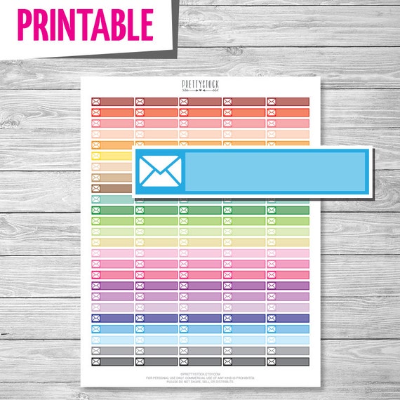 Envelope Box Stickers Printable Envelope Stickers Printable | Etsy