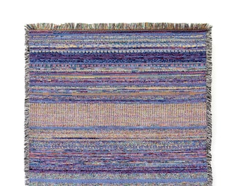 Bitcoin Core - Jacquard Woven Throw Blanket - Blockchain Art - Recycled Cotton - Made in USA