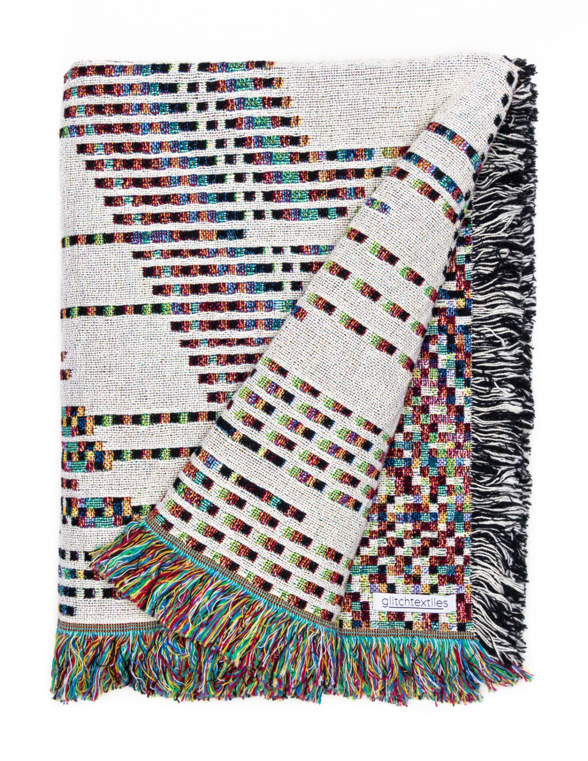 Nativistic - Jacquard Woven Throw Blanket by Glitch Textiles