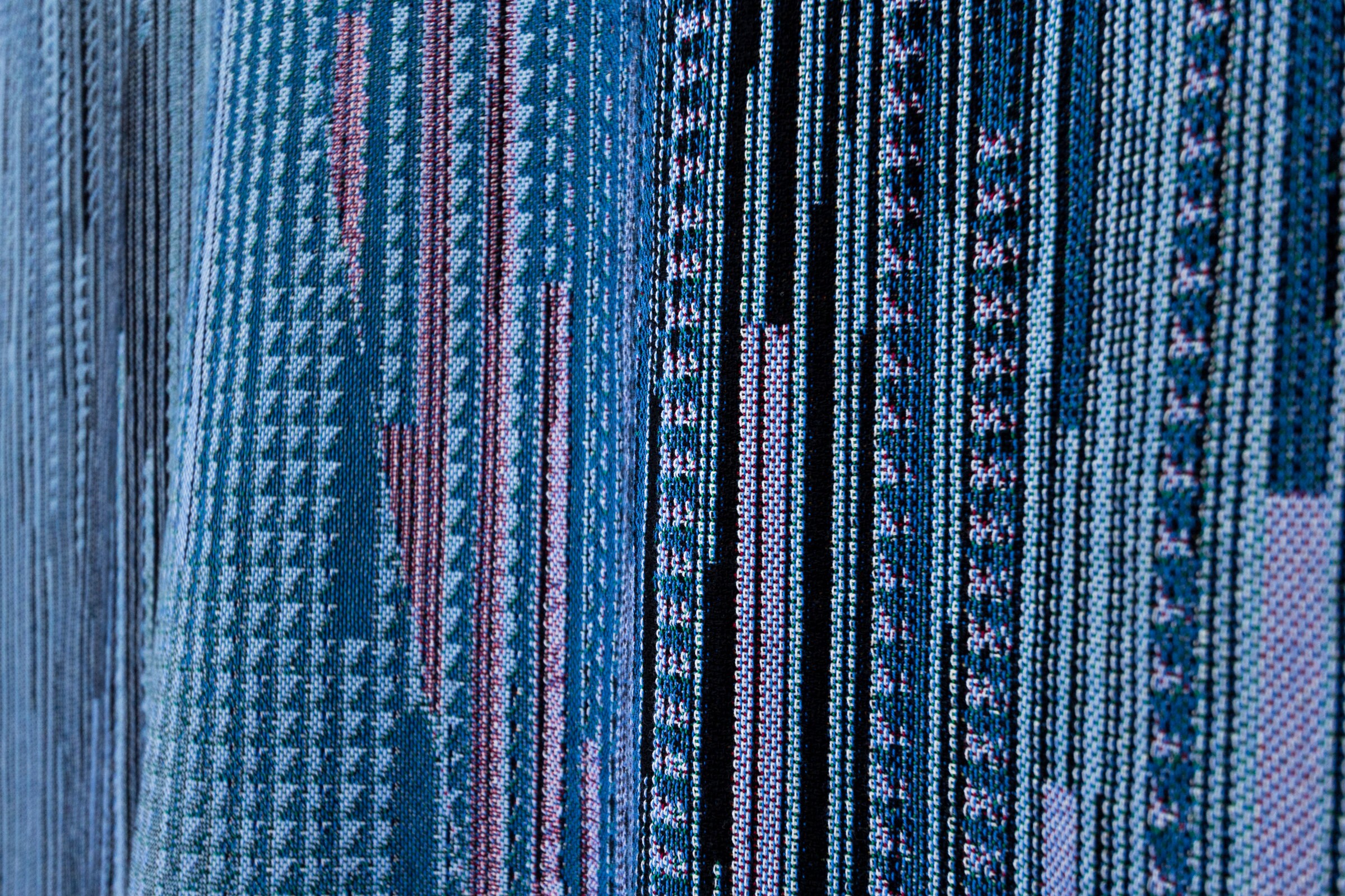 Midnight - Jacquard Woven Throw Blanket by Glitch Textiles