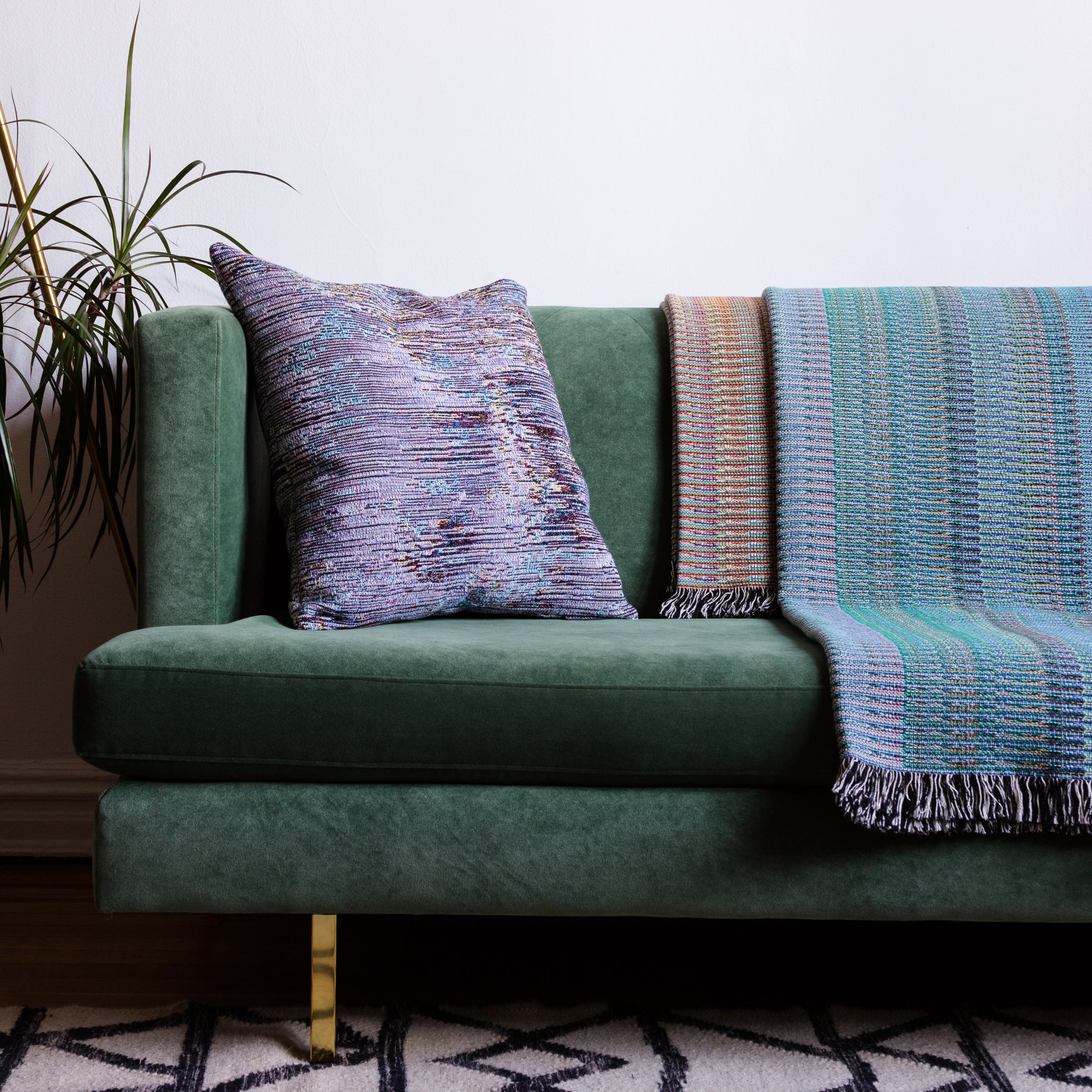 Growth Potential - Jacquard Woven Throw Blanket by Glitch Textiles
