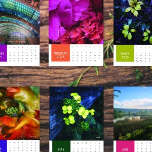 Calendário de cartões postais de belas artes 2025