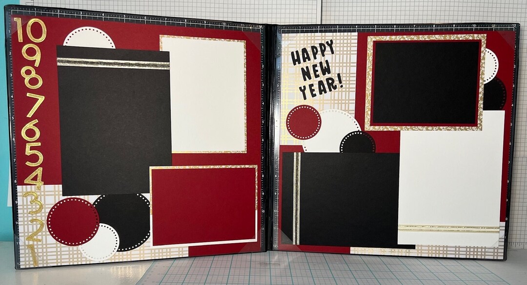 New Year's Eve 12x12 Scrapbook Page Layout