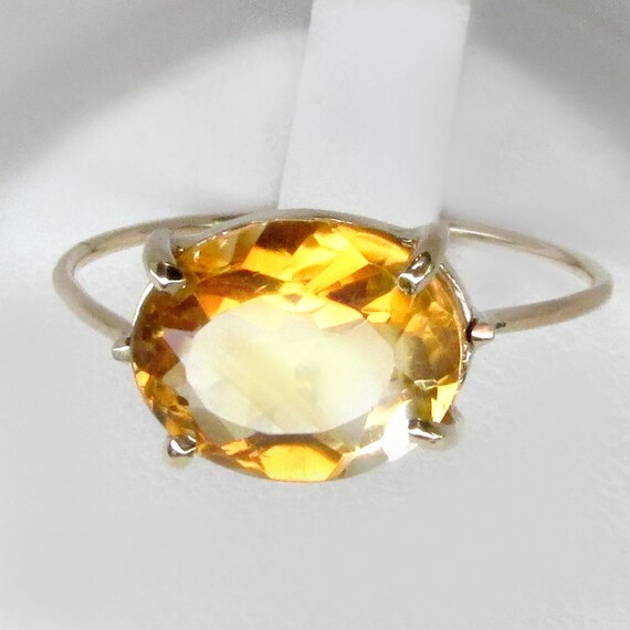 gold citrine ring, 14k citrine ring, vintage citrine … - Gem