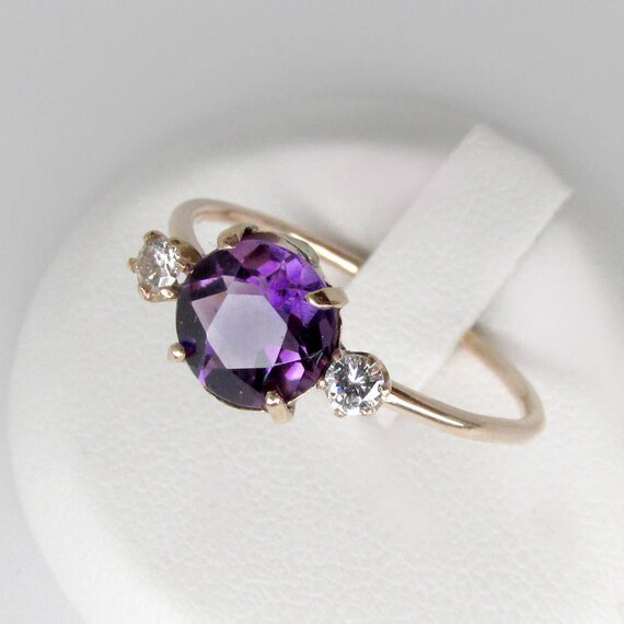 bague or amethyste et diamant bague or amethyste et diamant