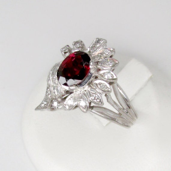art deco diamond ring, palladium ring, art deco ga