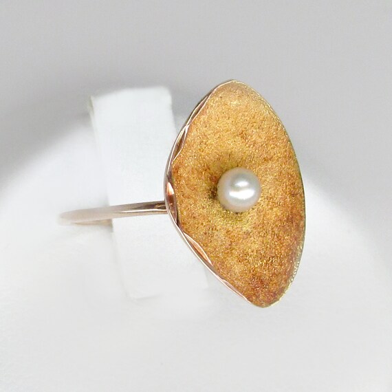 Victorian ring, pearl ring, 14k pearl ring, antiqu