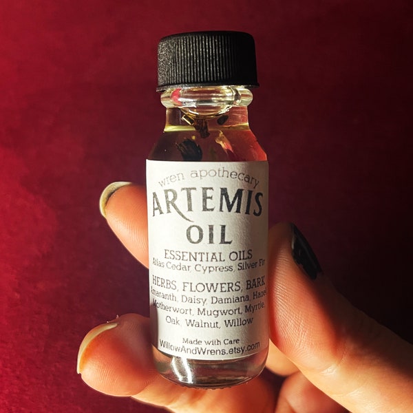 1 Artemis Oil, 0.5oz  bottle  |  Handmade Limited  |  Altar Oil for Spellwork, Charms, Daily Ritual, Annointing, Meditation.