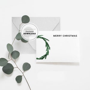 Carta regalo di Natale vuota, download istantaneo, cartolina postale di Natale vuota, stampabile, auguri festivi #023