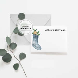 Carta regalo di Natale vuota, download istantaneo, cartolina postale di Natale vuota, stampabile, auguri festivi #023