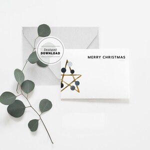 Carta regalo di Natale vuota, download istantaneo, cartolina postale di Natale vuota, stampabile, auguri festivi #023