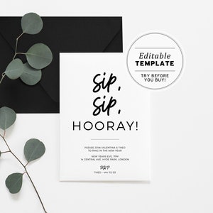 Engagement Party Invitation, Editable Template, Printable #030