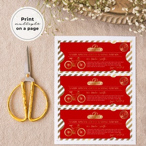 Printable New Bike Voucher From Santa Editable Template, Santa Gift ...