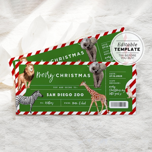 Zoo Gift Certificate Printable 60+ Gift Ideas for 2024