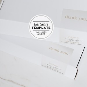 Minimalist Box Packaging Label 4 Sizes: 3x3