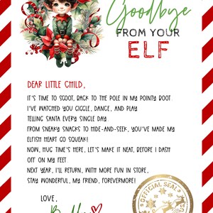 Editable Elf Goodbye Letter, Printable Elf Departure Letter, Christmas ...