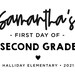 First Day of 2nd Grade Sign Template, Back to School Printable, First ...