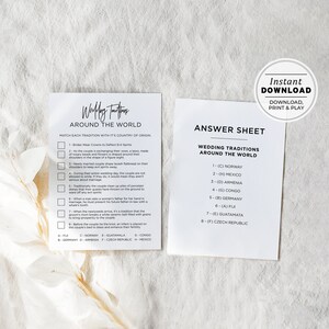 Juliette Wedding Traditions Bridal Shower Game, Wedding Shower Game, Hen&#39;s Party Game | INSTANT DOWNLOAD #004