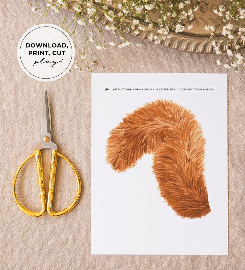 Pin the Tail on the Squirrel Kids Party Game Printable Poster Etsy