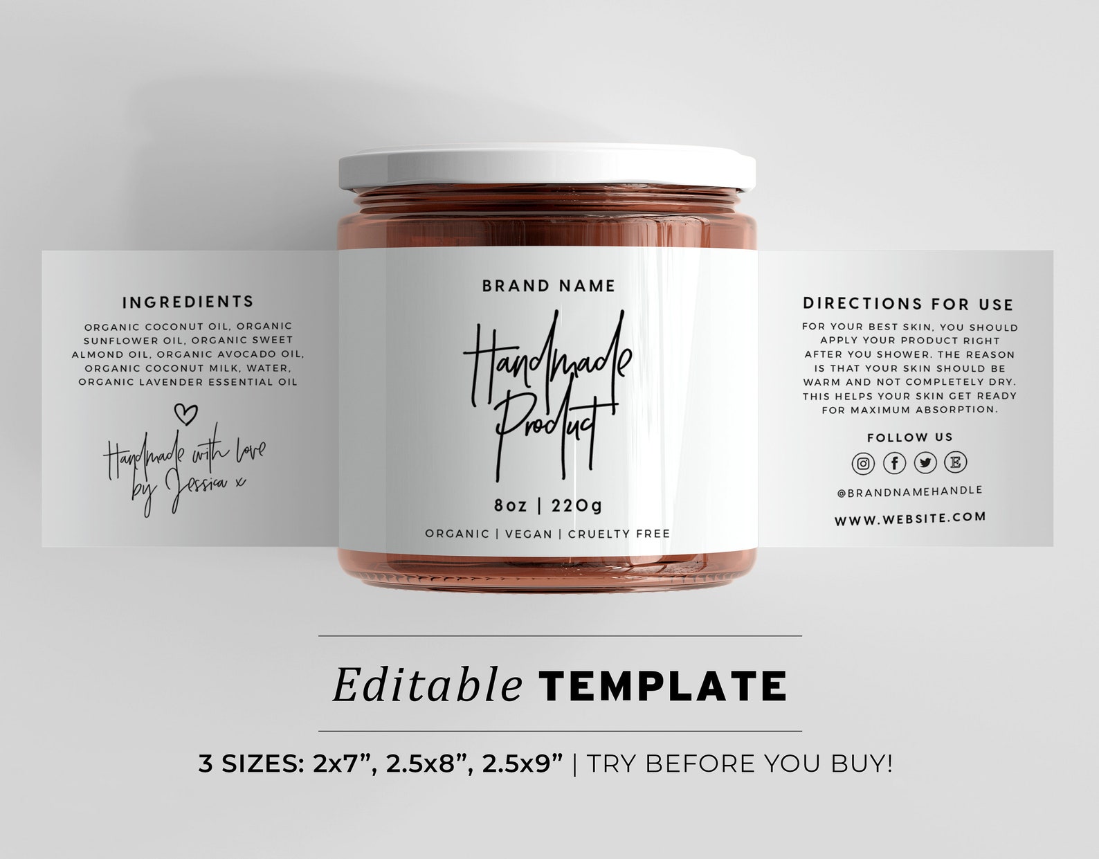 Label Size For 4 Oz Jar Wrap Around Label Size For 4 Oz Jar Wrap Around