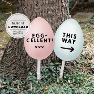 Printable Easter Egg Hunt Signs, Easter Decor, Easter Bunny Sign, Easter Decorations, Easter Games, Easter Printables, INSTANT DOWNLOAD #099