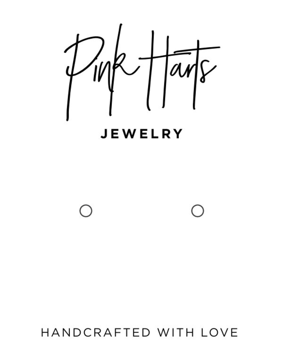 Editable Earring Display Card Template Minimalist 3 Sizes Etsy