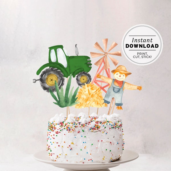 Tractor Cake Toppers Etsy
