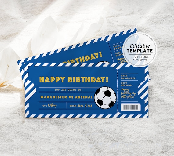 20 Stück Fußballticket-Einladungen – Mit Umschlägen, Für Geburtstagspartys, Zum Selbstausfüllen