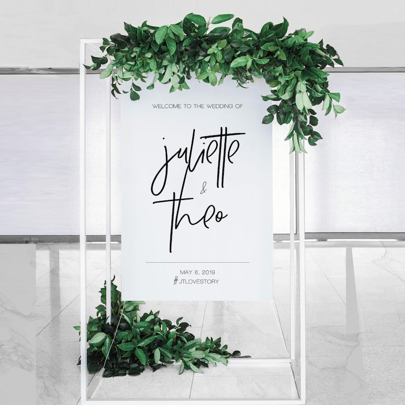 Juliette Minimalist Wedding Signs Bundle, Editable Wedding Templates, Printable Wedding Reception Signs, Wedding Reception Bundle 004 image 8