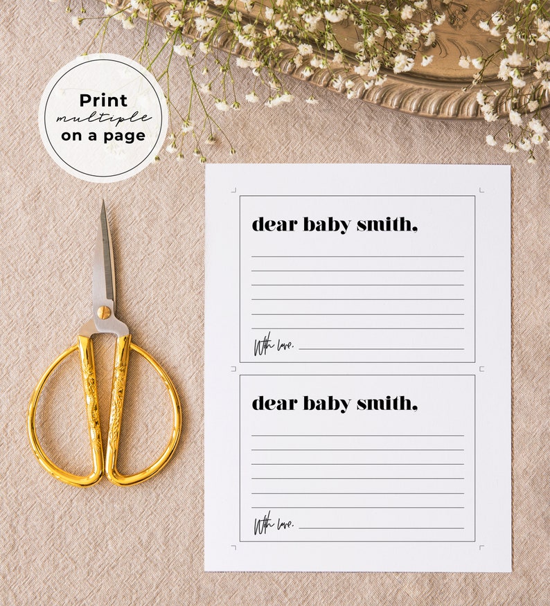 Time Capsule Baby Shower Sign and Card Printable EDITABLE - Etsy