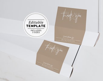 Nue Minimalist Box Packaging Label 4 Sizes: 3x2.5" / 3x4" / 3x6" EDITABLE TEMPLATE #052 #043