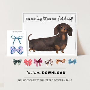 Sausage Dog Dachshund Kids Party Game Printable Poster, Birthday Party Game, INSTANT DOWNLOAD