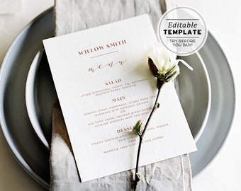 Ceramica Minimalist Menu | EDITABLE TEMPLATE #045