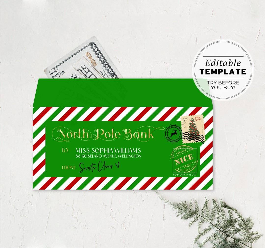Santa Money Envelope Template Printable Christmas Cash Gift Wallet gold-ink-modern-calligraphy-on-wedding-money-envelopes-money