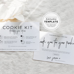 Juliette Minimalistisk DIY-kakkit – instruktioner och tackkort, tackpaket | REDIGERBAR MALL #050 #043