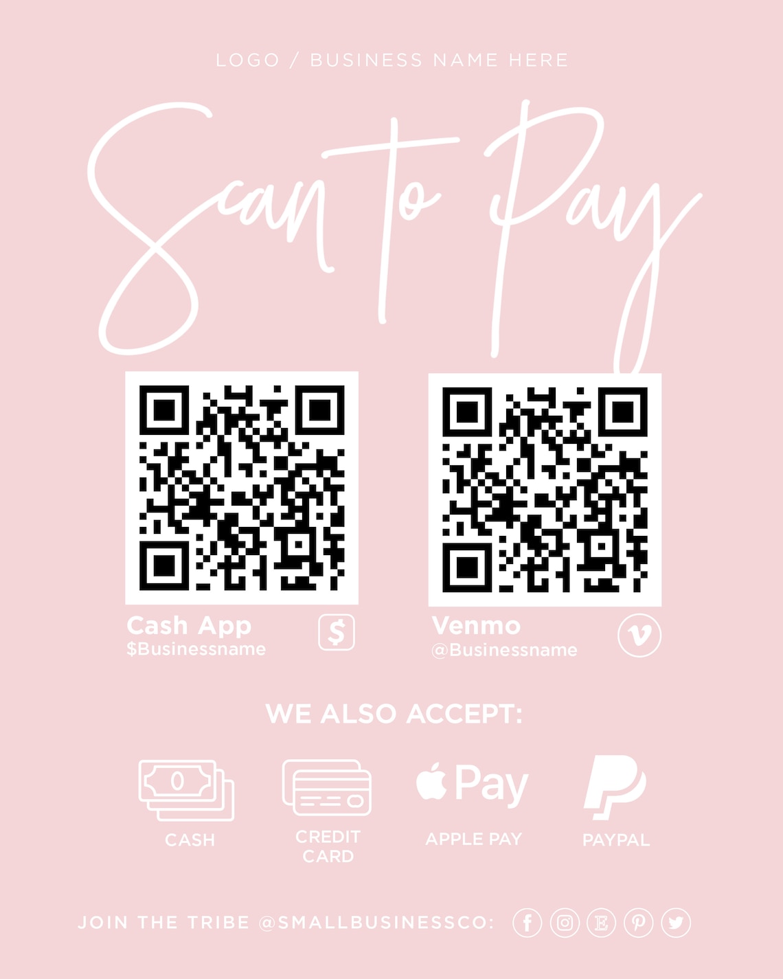 payment-sign-template-scan-to-pay-sign-scan-to-pay-template-etsy