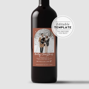Modèle d'étiquette de vin photo Ceramica, faveur de mariage, étiquette de vin personnalisée, étiquette de vin personnalisée, étiquette de cadeau de vin #045